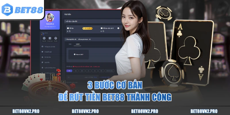 3 bước cơ bản để rút tiền BET88 thành công