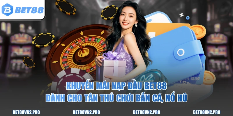 Khuyến mãi nạp đầu BET88 dành cho tân thủ chơi bắn cá, nổ hũ